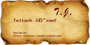 Teltsch József névjegykártya